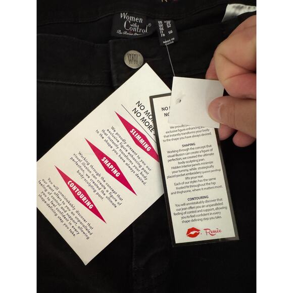 Women with Control Regular My Wonder Denim Aya Jean Black 22 Plus NWT - Picture 10 of 11